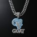 Rap new full goat letter GOAT pendant hip-hop street personality punk style diamond necklace_ipsvogv.com
