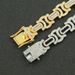 Hip hop full diamond patchwork men's personalized neckchain necklace, exaggerated and domineering geometric glitter pink_ipsvogv.com