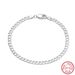 Men's Jewelry 3mm Bracelet S925 Sterling Silver Simple Personality Trend Hip Hop Trendy Men's Cold Style Bracelet Silver Jewelry_ipsvogv.com