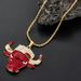 New Alloy Inlaid Diamond Dominant Light Luxury Large Zodiac Bull Head Necklace Pendant_ipsvogv.com