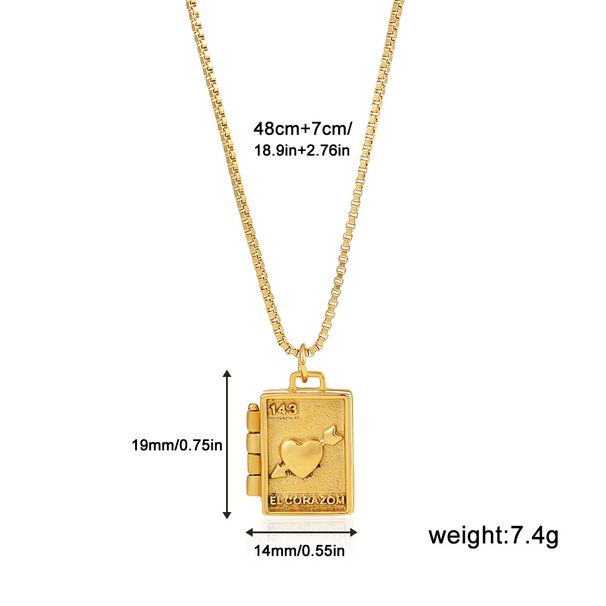 Hot Selling New Product Openable Necklace Retro Moon Love Photo Album Frame Necklace Stainless Steel Necklace_ipsvogv.com