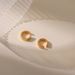 French retro metal texture ear bone clip for non pierced ears, copper plated with K real gold, high end, compact and simple C shaped ear clip_ipsvogv.com