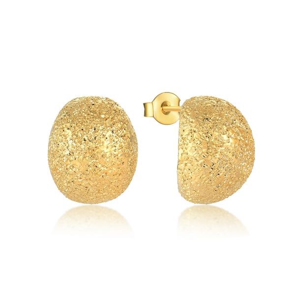 Personality simple niche design texture nail sand silver earrings female French retro high end earrings_ipsvogv.com