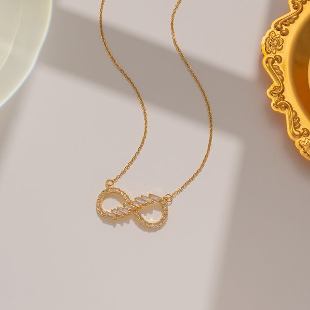 new women;s necklace 8-character love necklace female infinite love heart-shaped necklace collarbone chain gift manufacturer_ipsvogv.com