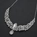 Bridal Necklace And Earrings Two-Piece Set Wedding Dress Accessories Chain Exaggerated Inlaid Alloy Jewelry Hot Sale_ipsvogv.com