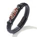 Men's Jewelry Retro Bracelets Ethnic Style Men's Bracelets Fashionable Men's Hand Woven Dzi Beads Dark Blue Leather Bracelet_ipsvogv.com