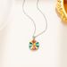 Popular Titanium Steel Enamel Colorful Daisy Jewelry With A Sense Of Niche Design Necklace_ipsvogv.com