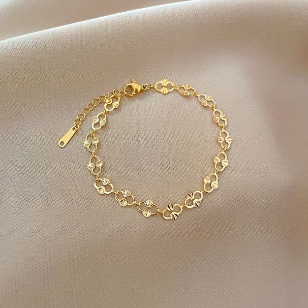 Exquisite Charm Rhombus Cute Fashion Personality Pig Nose Stainless Steel Chain Bracelet For Women Jewelry_ipsvogv.com