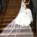 Hair Jewelry V193 Pearls Beaded Wedding Veil 3D Flowers Long Cathedral Soft Bridal Illusion With Comb Elegant Bride_ipsvogv.com