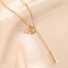 Titanium Steel Geometric Irregular Tassel Necklace For Women, Light Luxury, Niche Design, Sweater, Collarbone Chain,_ipsvogv.com