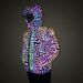 Men's Clothing winter new circuit pattern colorful reflective cotton coat men's luminous fashion large size cotton coat men's clothing_ipsvogv.com