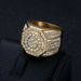 Luxurious Men's With Full Diamond Inlay Hip-Hop Steel Titanium Octagonal Ring_ipsvogv.com