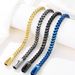 Trendy Titanium Men's Accessories Stainless Steel Square Buckle Braided Reversible Chain Hip Hop Bracelet Jewelry_ipsvogv.com