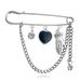 ins Harajuku Cold Wind Chain Brooch, Trendy Hip-hop Love Pin, Blazer Accessories_ipsvogv.com