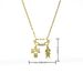Family Heart Pendant Necklace - Gold Plated With Zircon Accents, Matching Boy & Girl Clavicle Chain, Romantic Couple Jewelry Gift_ipsvogv.com