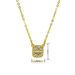 Hot Selling Colorful Simple And Fashionable Zircon Pendant Necklace European And American Colored Gemstone Zircon Pendant Copper Necklace_ipsvogv.com