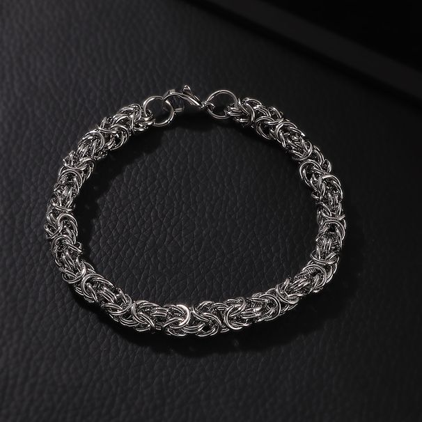 Men's Creative 7mm Braided Titanium Steel Bracelet Bold Handmade Fashion Lantern Chain_ipsvogv.com