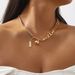 N11641 Hip Hop Spliced Square Label Round Ball Pendant Necklace with Minimalist Design and Sweet Cool Style Spicy Girl_ipsvogv.com