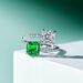 Cao Shi's High Quality Four Claw Princess Sugar With Double Main Stone Contrast And Adjustable Opening Ring_ipsvogv.com