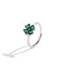 Silver Plated Heavy Duty Emerald Necklace For Women, Natural Colored Gemstone, Four Leaf Clover Earrings, Emerald Lucky Clover Open Ring_ipsvogv.com