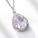 water Drop Ice Flower Cut High Carbon Diamond Pendant S925 Silver Inlaid Full Diamond Colored Gemstone Pendant Atmosphere Light Luxury_ipsvogv.com