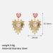Women’s Jewelry Set Fashion New Earrings Inlaid With Zircon Irregular Heart Shape Earrings For Women Stainless Steel Gold Plated Earrings_ipsvogv.com