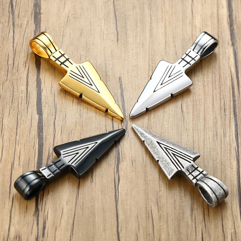 Accessories: Fashionable And Personalized Spear Head Pendant, Hip Hop Style Necklace, Men's Titanium Steel Pendant_ipsvogv.com
