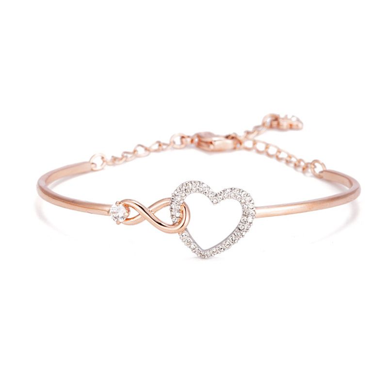 Rose Gold Eternal Love Bracelet Female Element Crystal Love Bracelet Female_ipsvogv.com