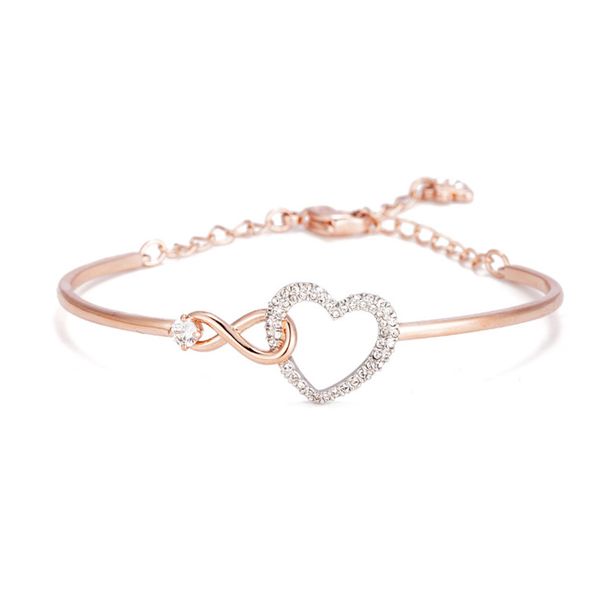 Rose Gold Eternal Love Bracelet Female Element Crystal Love Bracelet Female_ipsvogv.com