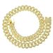 Hip hop full three row diamond necklace for men's Cuban motorcycle trendsetter accessories_ipsvogv.com