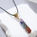 New Colorful Stone Necklace Simple Natural Stone Pendant Chain Unisex All Match Necklace_ipsvogv.com