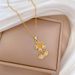 】 Green 【 Leaf Flower Light Luxury Charm Gorgeous Full Diamond Necklace Women's Versatile Clavicle Titanium Steel Chain 【 】 【 】 【 】_ipsvogv.com