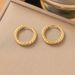 Ins Fashion Starry Titanium Round Women's Buckle Simple Style Stainless Steel Earrings Ear Accessories For Women_ipsvogv.com