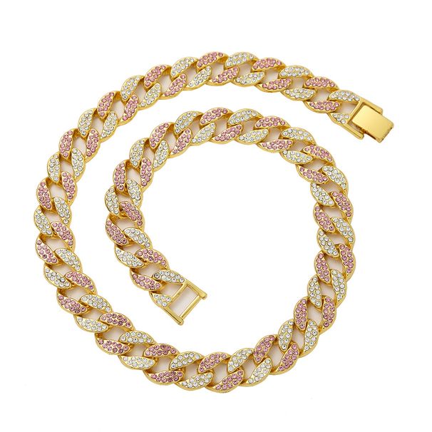 Men’s Jewelry Set Fashion Men's Accessories New Products Full Diamond Cuban Chain Hip Hop Necklace Men 15mm Width_ipsvogv.com