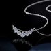 D Color Moissanite Seven Princess Smile Necklace, Pure Silver Collarbone Chain, 1-carat Pendant, High-end Feel_ipsvogv.com