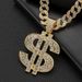 Unisex Popular Hip Hop Jewelry HIPHOP Dollar Pendant Necklace Hip Hop Men's Necklace Pendant_ipsvogv.com