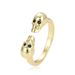 Unisex Jewelry Fashion Diamond Zircon CZ Skull Ring Female Open Design Ring Simple Gold And Silver Color Preservation_ipsvogv.com