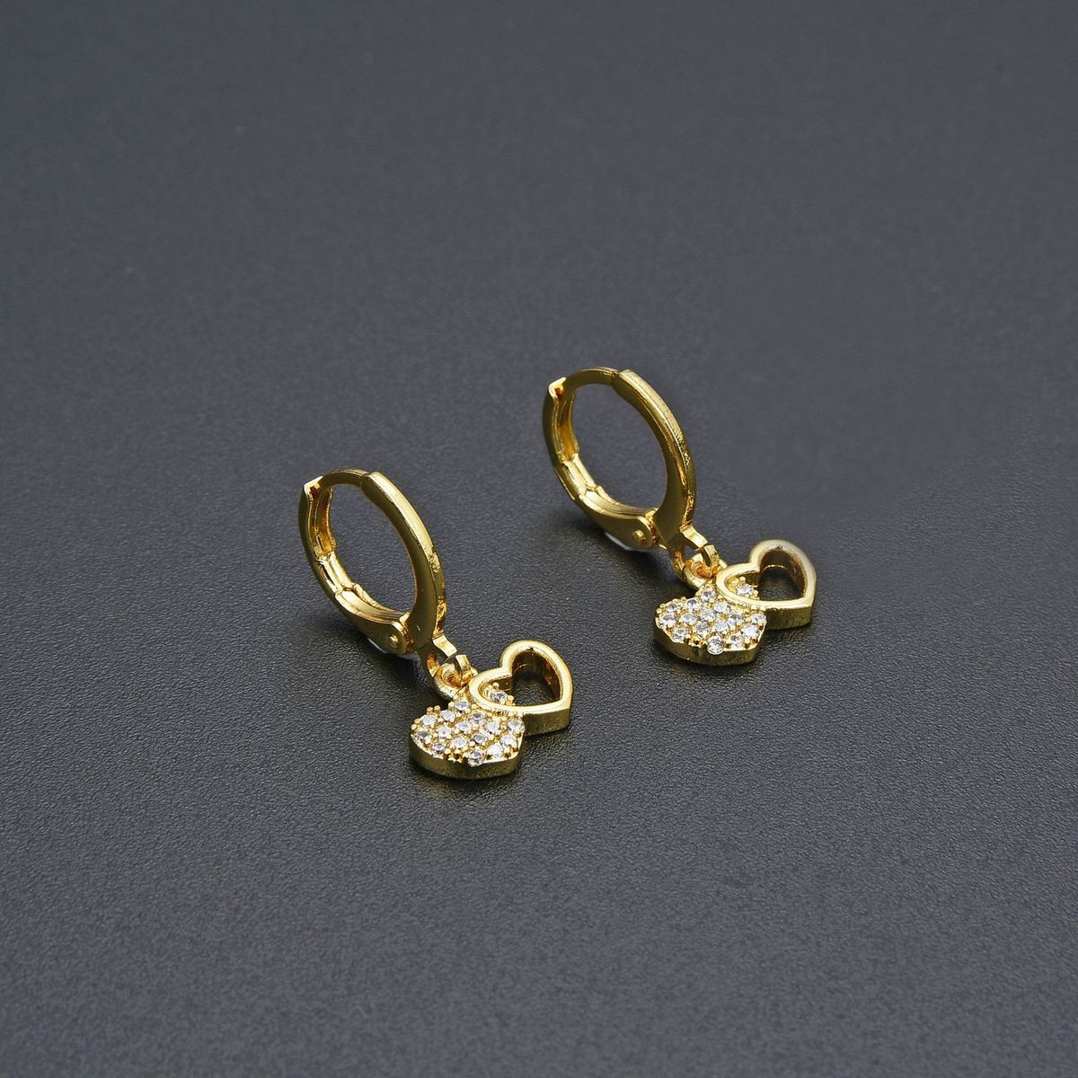Jewelry Diamond Hollow Love Cherry Earrings Female Small Fresh Ear Buckle Ins Style Earring Ear Buckle CZ_ipsvogv.com