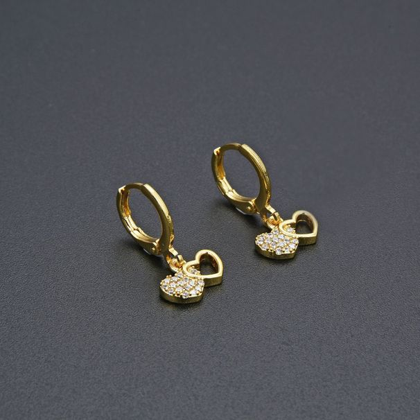 Jewelry Diamond Hollow Love Cherry Earrings Female Small Fresh Ear Buckle Ins Style Earring Ear Buckle CZ_ipsvogv.com