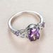 Cao Shi's New Purple Princess Ring With Oval Winding Design_ipsvogv.com