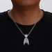Hip Hop New Product Crown Letter Copper Set Zircon Personalized Niche Design Men's And Women's Pendant Necklace_ipsvogv.com
