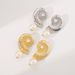 12627 Beach Fashion Pearl Conch Metal with Simple and Versatile Style, Summer Vacation Style Earrings_ipsvogv.com
