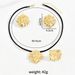 Minimalist hip-hop women's earring set, personalized electroplated gold ring, niche geometric design jewelry necklace_ipsvogv.com
