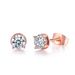 Unisex fashion simple earrings Copper inlaid zircon plated rose gold hot selling earrings_ipsvogv.com