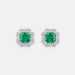 S925 Silver Ice Flower Cut High Carbon Diamond Earrings Female Emerald Earrings Fashion_ipsvogv.com