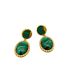 Exaggerated luxurious peacock stone a high-end and super flashy design, niche earrings with silver needles_ipsvogv.com