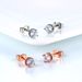 Unisex fashion simple earrings Copper inlaid zircon plated rose gold hot selling earrings_ipsvogv.com
