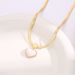 Korean version personalized three-dimensional love necklace for women's light luxury golden snake bone chain, titanium_ipsvogv.com
