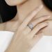 Diamond Studded Fashion Luxury High End Design Engagement Wedding Couple Combination Square Diamond Ring_ipsvogv.com