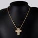 Japanese Popular Trend Inlaid Pendant D-chain Cross Luxurious Full Diamond Detachable Necklace_ipsvogv.com